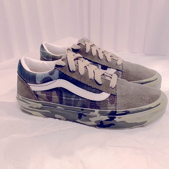 😀VANS - CAMO and Olive Suede size 3 - Picture 4 of 10